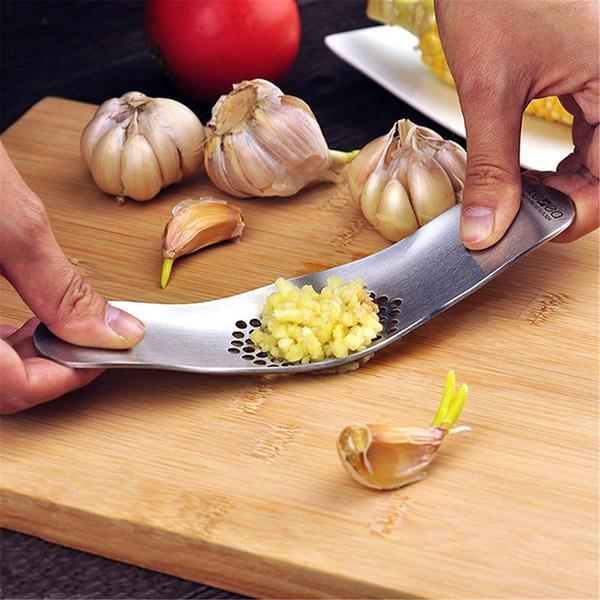 Rocking Stainless Steel Garlic Press