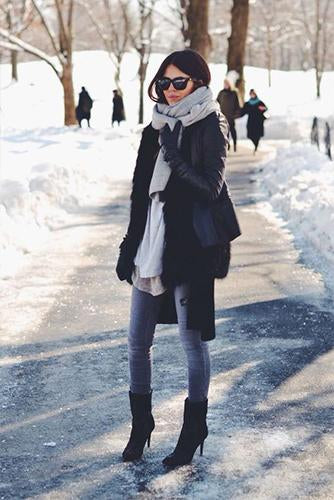 Gray loose imitation cashmere scarf